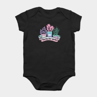Herbs For Spells Modern Witch Vibes Baby Bodysuit